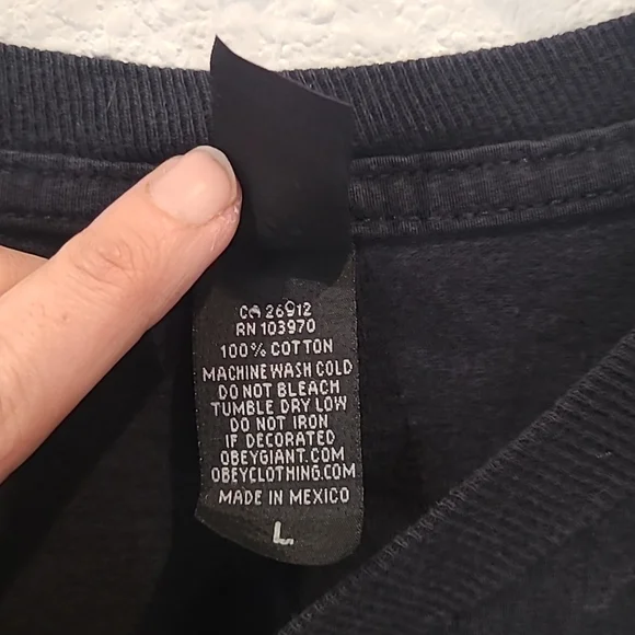 Obey black tshirt worldwide propaganda large - Picture 3 of 9